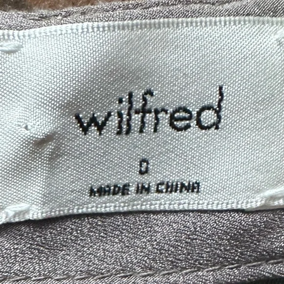 Wilfred by Aritzia Wool and Cashmere blend wrap shirt plaid mini size 0 - Picture 7 of 14